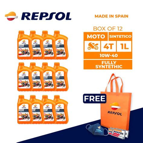 Repsol MOTO SINTETICO 10W 40 Fully Synthetic Motorcycle Engine Oil 1L