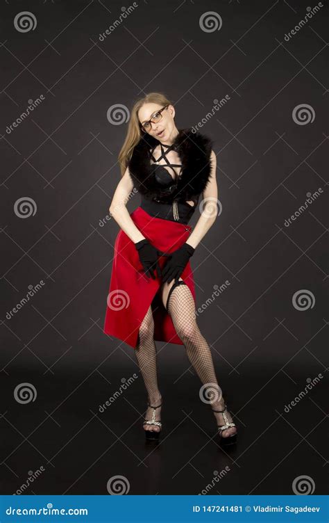 Teacher In Black Lingerie Stock Image Image Of Clothing