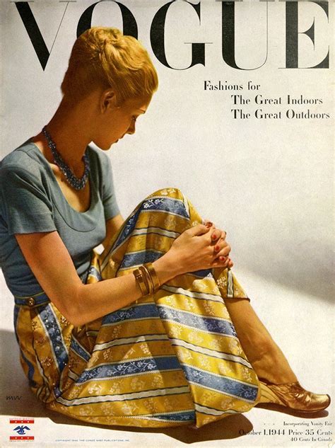 Vogue October 1944 Conde Nast Vogue Covers Vogue Magazine Covers