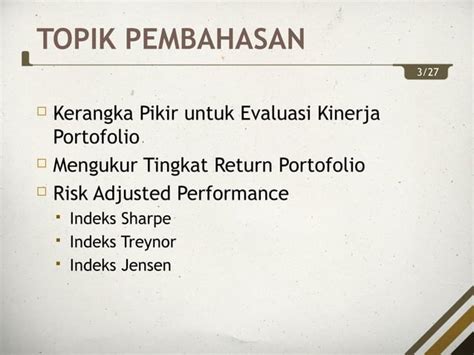 Portofolio Investasi Bab 19 Evaluasi Kinerja Portofolio Ppt