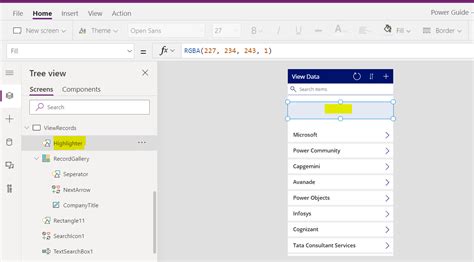 Arpit S Dynamics Blog Powerapps Highlight First Record In Canvas