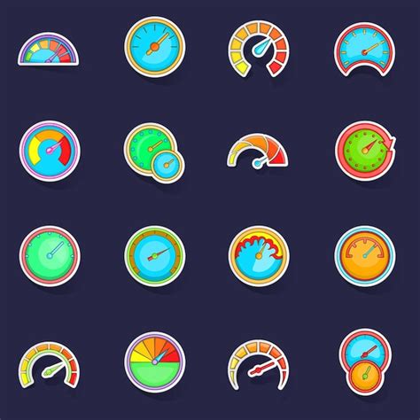 Premium Vector Speedometer Icons Set Vector Sticker