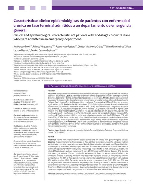 Pdf Caracter Sticas Cl Nico Epidemiol Gicas De Pacientes Con