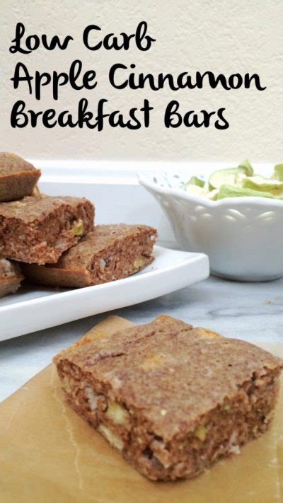 Low Carb Apple Cinnamon Breakfast Bars | Meat Free Keto