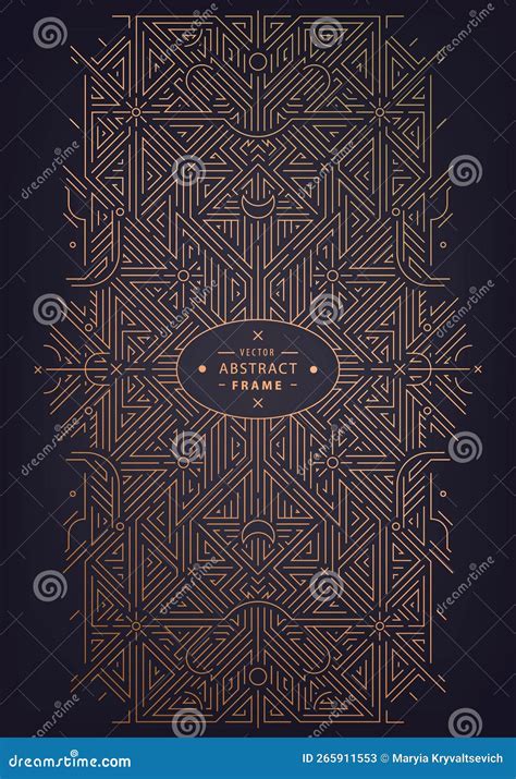 Vector Gold Art Deco Design Element Label And Frame For Luxury