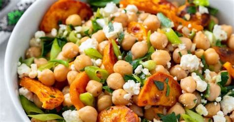 Roasted Sweet Potato Chickpea Feta Salad Recipe Samsung Food