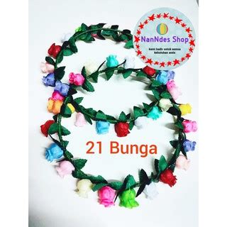 Jual Mix Full Flowers Crown Mahkota Bunga Bridal Shower Bando Bunga