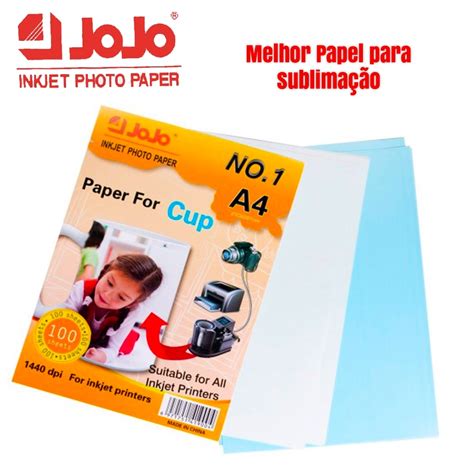 Papel Sublimatico Jojo G Tamanho A C Folhas Fundo Azul