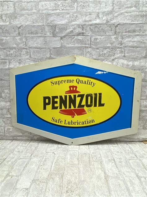 Original Pennzoil Safe Lubrication Sign 1960s 1970s See Photos Ebay