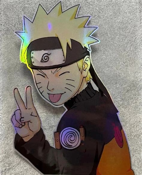 Naruto 'Silly Face | Reflective Laser' Vinyl Car Sticker - Little ...