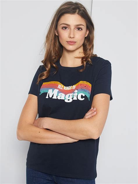 T shirt en jersey imprimé marine magic Kiabi 4 00