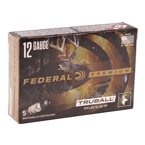 Federal Premium 12 Gauge Ammo 3 1oz Truball Hollow Point Rifled Slug