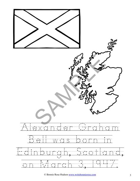 Alexander Graham Bell Coloring Book-Level B | Made By Teachers