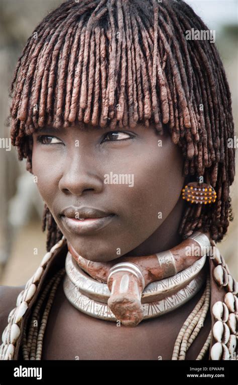 TURMI ETHIOPIA 12 AUGUST Portrait Of Unidentified Hamer Tribe Woman