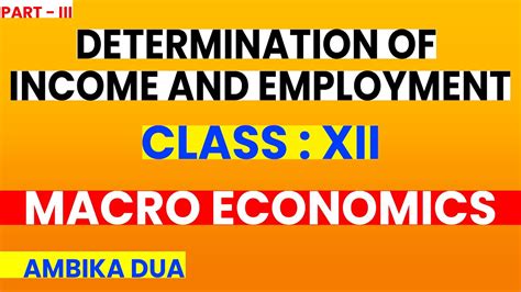 Determination Of Income And Employment Class Th Macro Economics