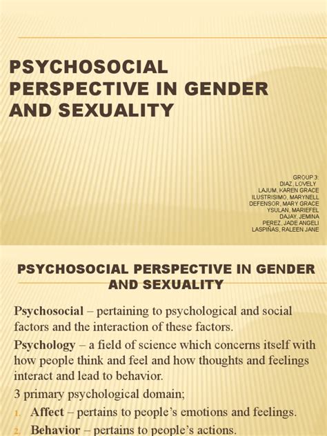 Psychosocial Perspective In Gender And Sexuality Transgender