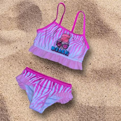 L O L Surprise Bikini Badpak Zwempak Meisjes Fuchsia Maat 98 104 Kerst Bol