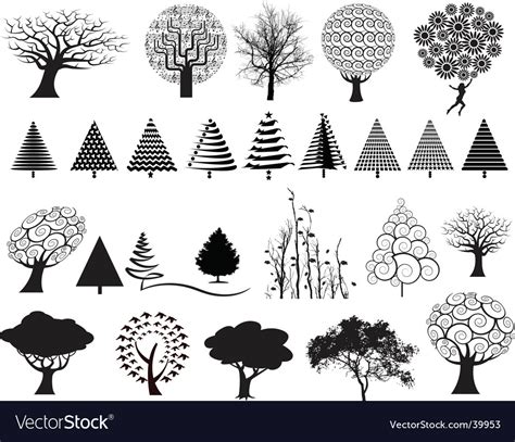 Trees background Royalty Free Vector Image - VectorStock