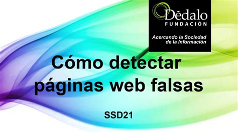 C Mo Detectar P Ginas Web Falsas Ssd Fundaci N D Dalo Youtube