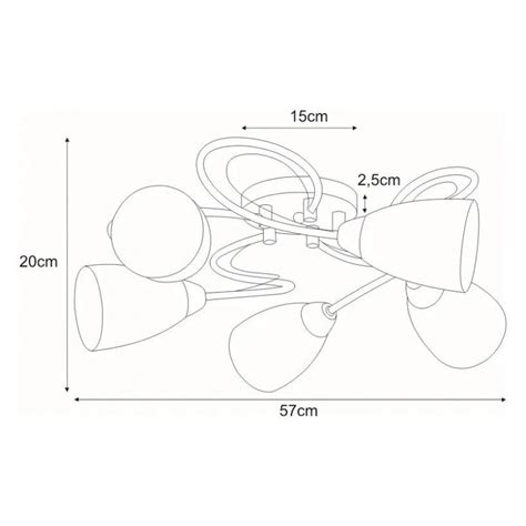 Lampa Sufitowa K Jsl 6206 5 Ab Z Serii Dario