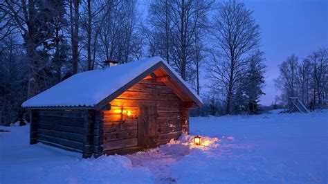 Winter Cabin Wallpaper (71+ pictures) - WallpaperSet