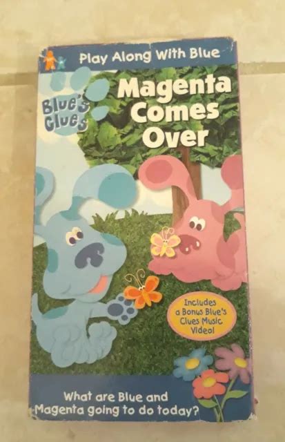 NICK JR BLUES Clues Magenta Comes Over VHS Video Tape Nickelodeon RARE