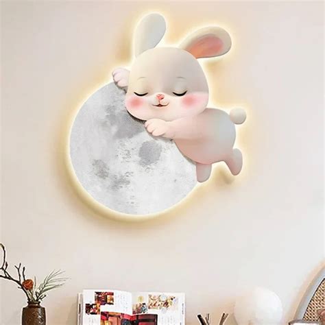 Lumin Ria Infantil Quarto Crian A Arandela Coelho Luz Led Importado