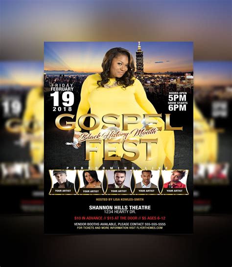 Gospel Fest Flyer Template Flyerthemes Gospel Choir Psd Flyer Templates Notes Template