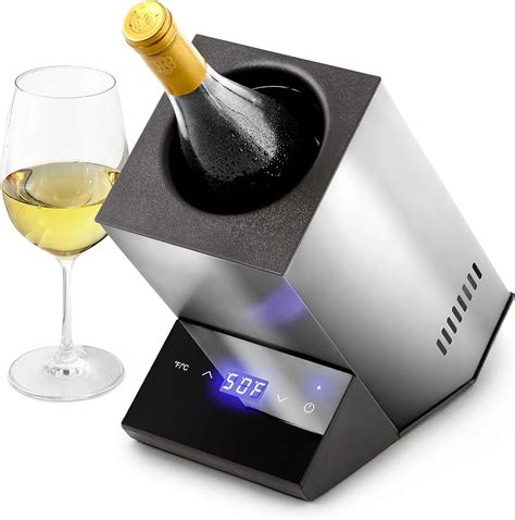 Modern Innovations Electric Wine Chiller Single Bottle Wine Cooler In Stainless Steel 750ml