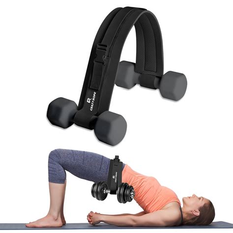 Hip Thrust Belt Glute Bridge Pad Workout With Dumbbells Kettlebells