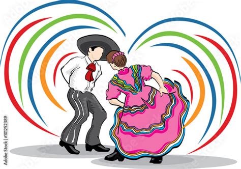 Mexican Folklore Dance Stock Vector Adobe Stock