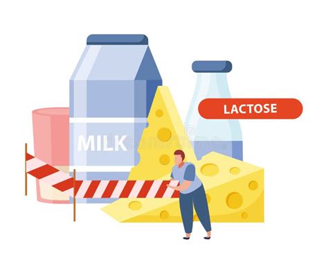 Lactose Intolerance Symptoms And Treatment Infographic Poster With