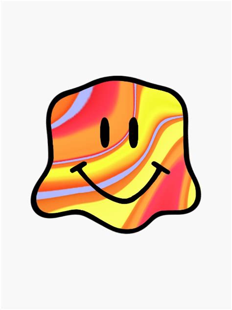 Fiery Tie Dye Drippy Smiley 4 Sticker For Sale By AshleyG427 Redbubble