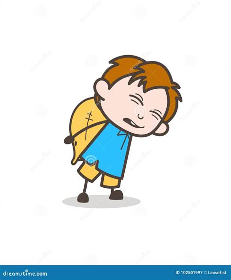 Child Labor Concept - Cute Cartoon Kid Vector Stock Illustration ...