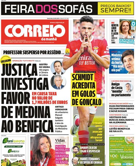 Capa Correio da Manhã 26 maio 2023 capasjornais pt