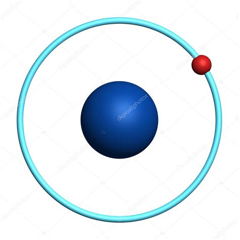 Hydrogen atom on white background — Stock Photo © bobyramone #8351189