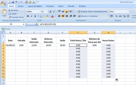 Planilha De Horas Trabalhadas Planilhas Excel Gratis Para Download Images