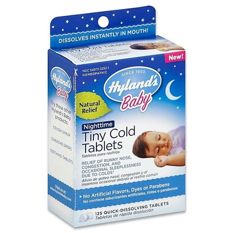 Hylands Childrens Hylands Baby Nighttime Tiny Cold Tablets 125 Ct