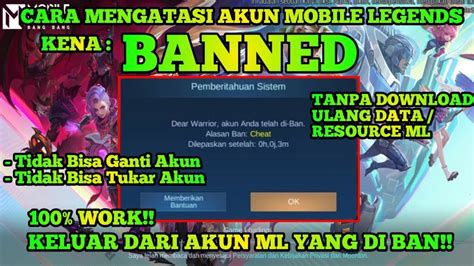 Cara Keluar Dari Akun Mobile Legend Yang Di Ban Cara Ganti Akun Ml