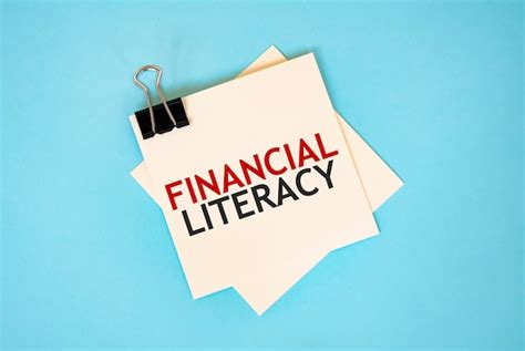 Texto Financial Literacy En Notas Adhesivas Con Espacio Para Copiar Y