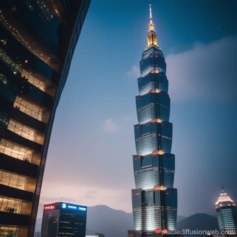 Taipei 101 Collapse Triggers Panic | Stable Diffusion Online