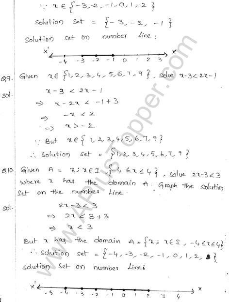 Linear Inequations Class 10 ICSE ML Aggarwal CBSE Library