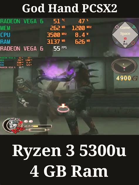 Ryzen 3 5300u Gaming Test God Hand Pcsx2. - YouTube