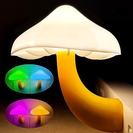 Utlk Pack Plug In Led Mushroom Night Light Lamp With Dusk To Dawn