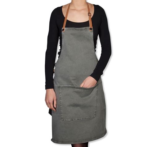 Dutch Deluxes Canvas Bbq Apron In Grey Green Buy Online Today At Sous