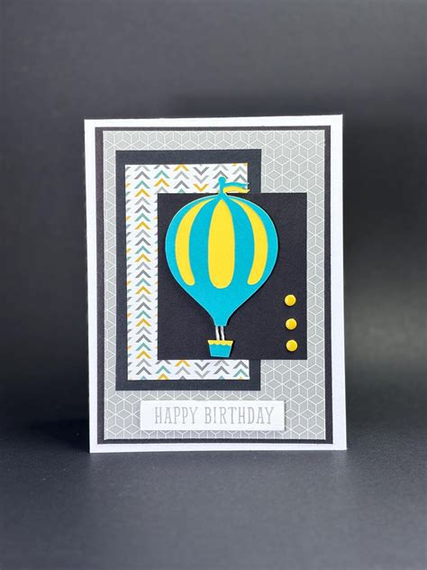 HOT AIR BALLOON Birthday Card Etsy