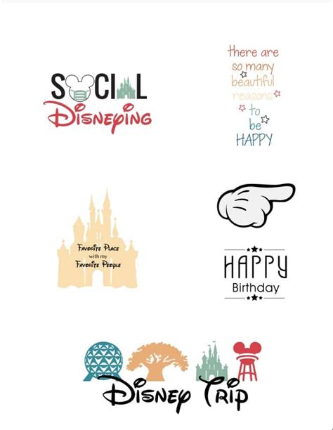 Free Disney Printables – Scrap Booking