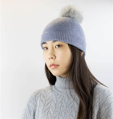 100 Cashmere Pom Pom Hat Tates Cashmere