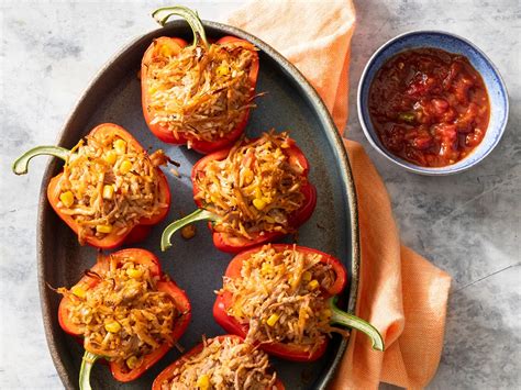 Pulled Pork Stuffed Peppers Savory