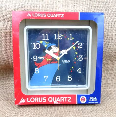 Vintage Walt Disney Mickey Mouse Fantasia Lorus Quartz Wall Clock